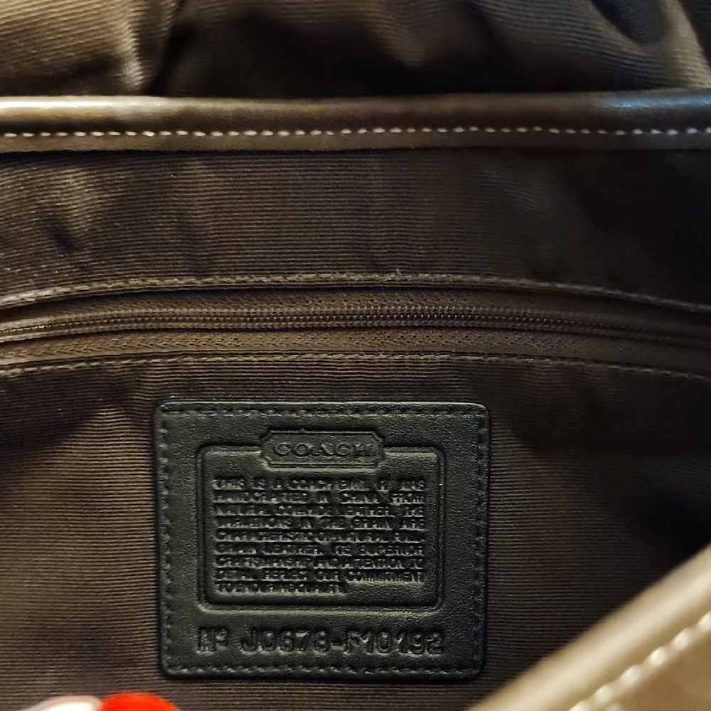 Coach Chocolate Leather Shoulder Bag - Picture 7 of 11